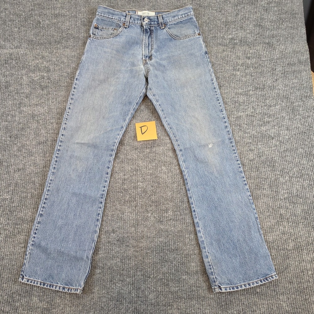 Levi's 517 Men's Bootcut Jeans W32 L34 Blue Light Wash Distressed Mexico Vintage